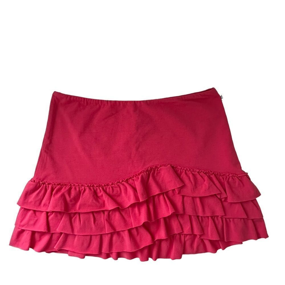 Self Esteem Hot Pink Medium Ruffle Mini Skirt Y2K Coquette Girl